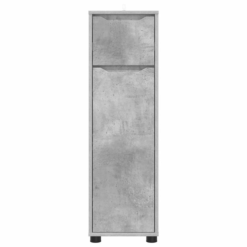 Mobile da Bagno con cassetto Grigio cemento 30,5 x 30 x 101 cm 888740