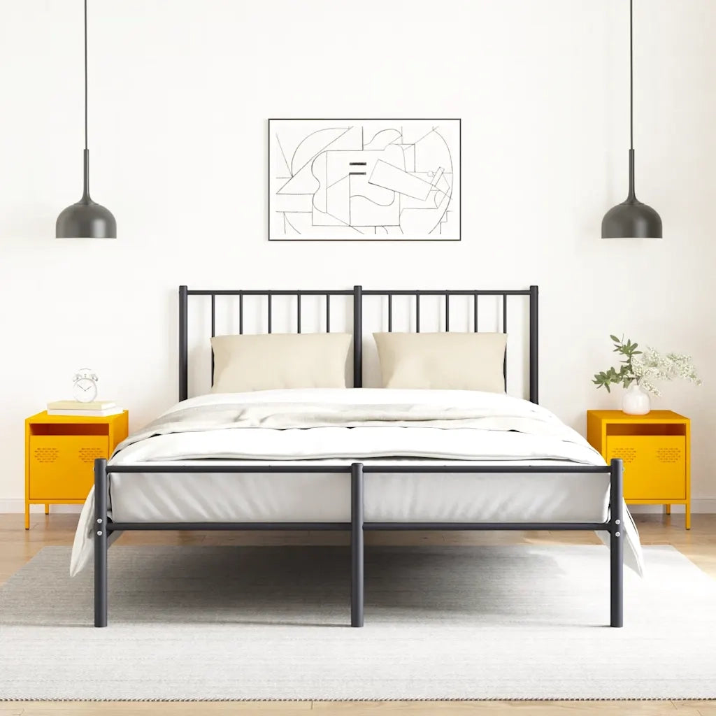 Comodini 2 pz Giallo Senape 35x39x43,5 cm in Acciaio 851251