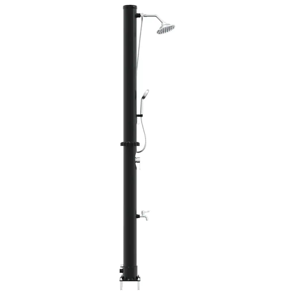 Doccia Solare da Esterno Nero 217 cm PVC e Alluminio 42003414