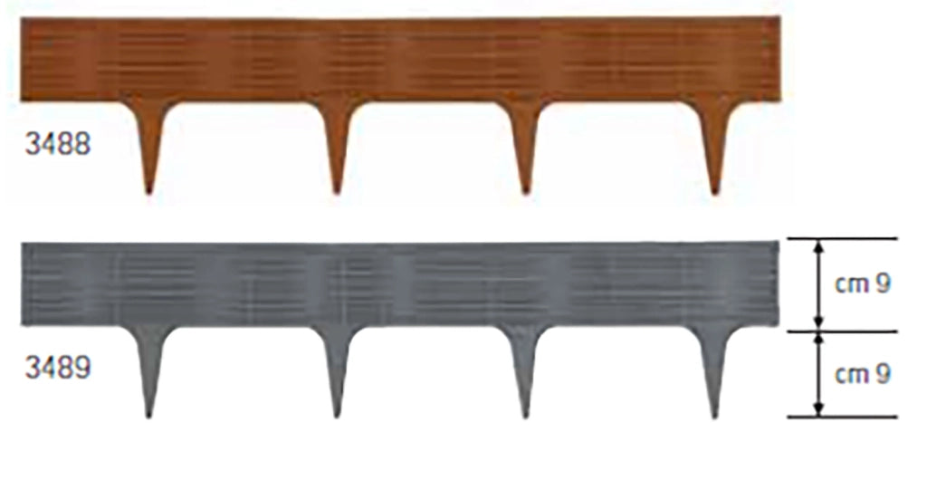Bordo Ornamentale per Aiuole 3,9m Marrone
