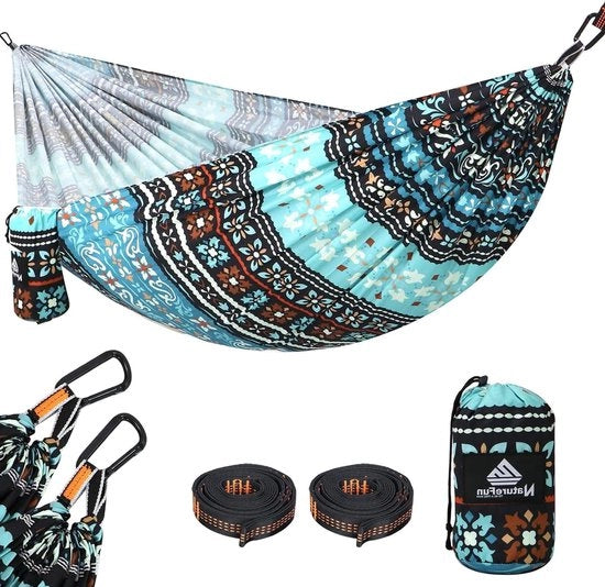 Matrimoniale Campinghangmat Ultraleggera - Capacità di Carico 300 kg - 275 x 140 cm