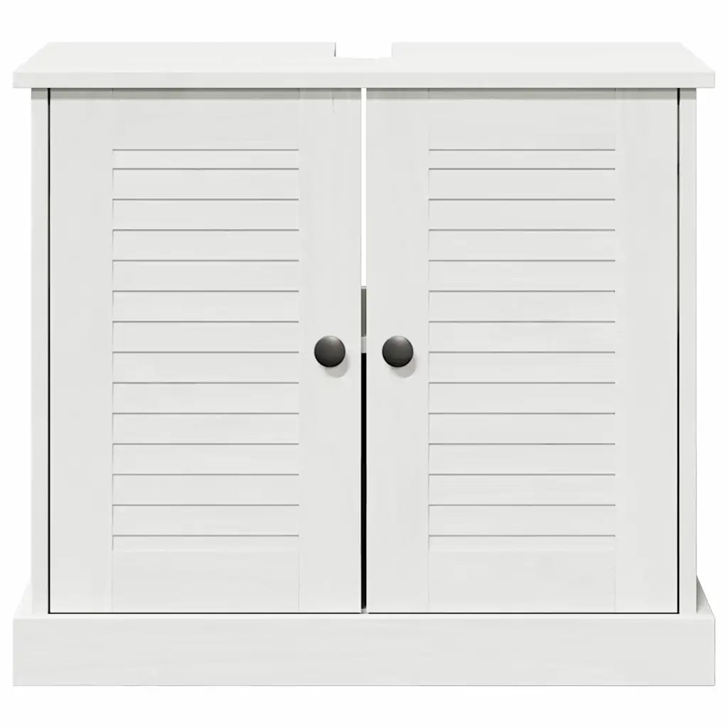 Mobile Lavabo con porta-Armadietto da bagno VIGO bianco anticato 67.5 x 34 x 59 cm