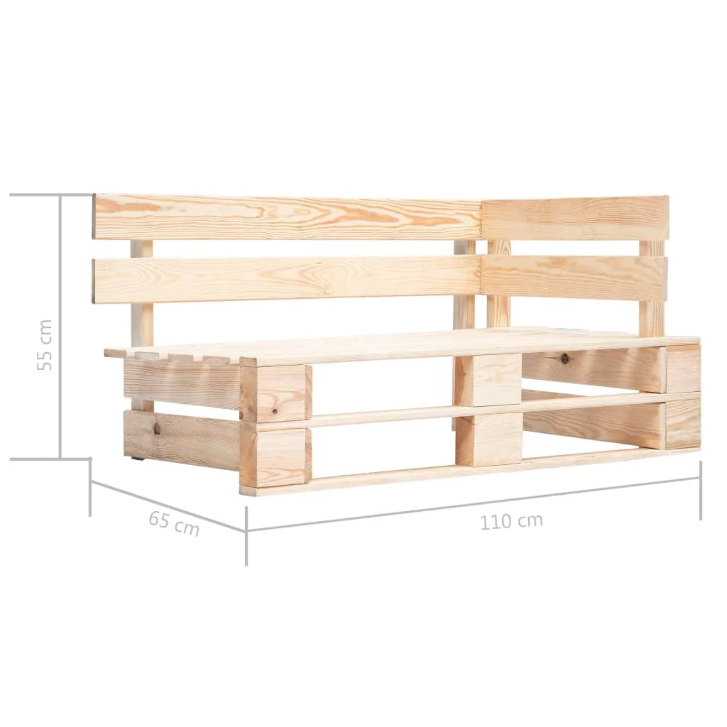 Mobili da giardino mobili da esterno Set di mobili su pallet da 6 pezzi con cuscini in legno di pino impregnato 02_0018485