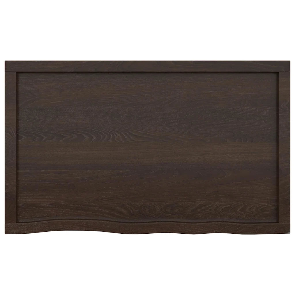 Piano Bagno Marrone Scuro 100x60x(2-6) cm Legno Trattato 3156232