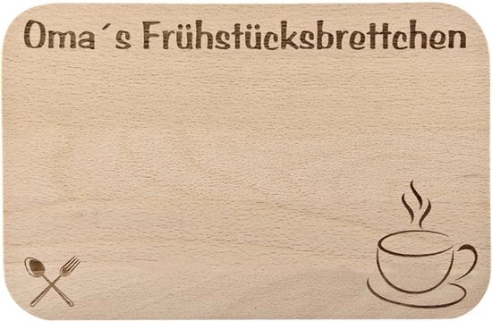 Scultura per colazione realizzata in legno - scultura per colazione con incisione ideale come regalo per nonne per occasioni come compleanni o Natale
