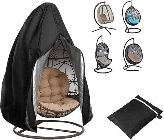 Coprihangamano per sedile a sospensione, con chiusura a raccordo, outdoor, impermeabile, resistente al vento, anti-UV per sedile a sospensione, copri, 190 x 115 cm