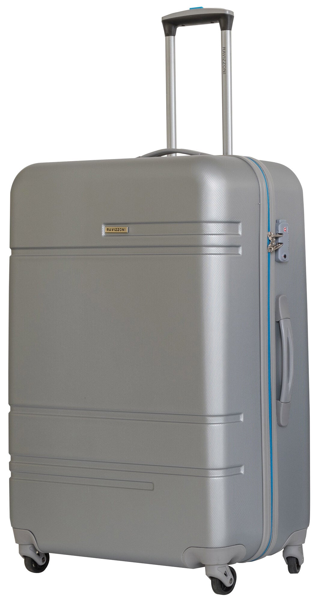 Trolley Valigia Grande Rigida in ABS 4 Ruote TSA Ravizzoni Sangria Silver