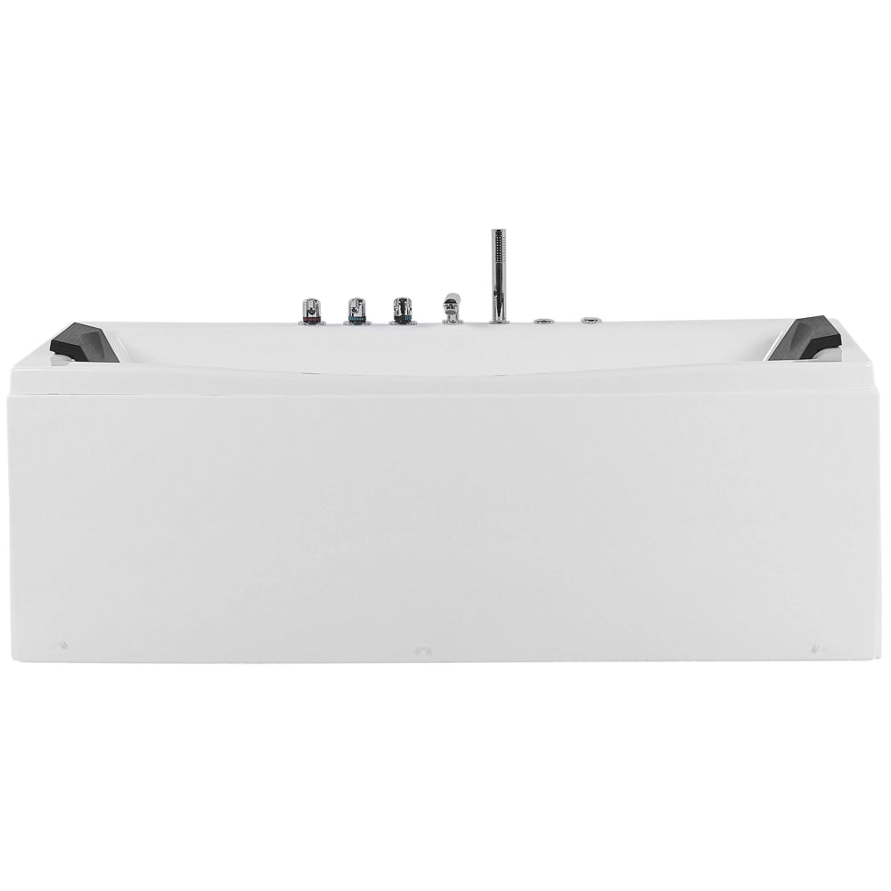 Vasca Idromassaggio Bianca Sanitaria Acrilico Singola 173 x 82 cm Rettangolare Stile Moderno