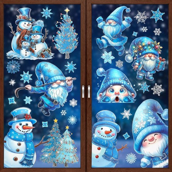 Decorazioni per finestra di Natale Herbruikbare Decorazione per finestra di Natale con effetto neve elettrico Modello: PV Sneeuwvlokken