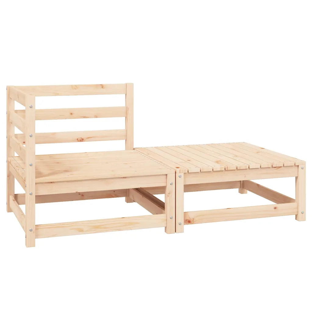 Salotto da Giardino-Set Divani da Giardino2 pz con Cuscini in Massello di Pino