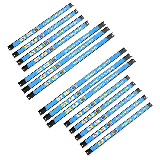Set di 15 barre magnetiche 9x46cm/6x61cm porta utensili attrezzi montaggio a parete per officina