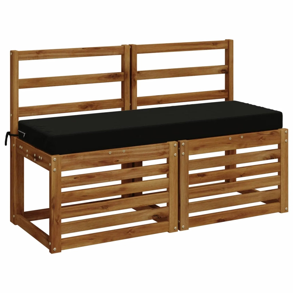 Cuscini per Panchina a 2 Pezzi SOEST 2 pz 100% Poliestere Nero 949691