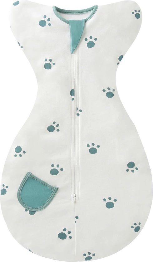 Sacco da viaggio per neonati con braccia, 100% cotone, coperta portatile con cerniera a doppio senso, leggera, adatta da 0 a 6-9 mesi, per bambini maschi o femmine.