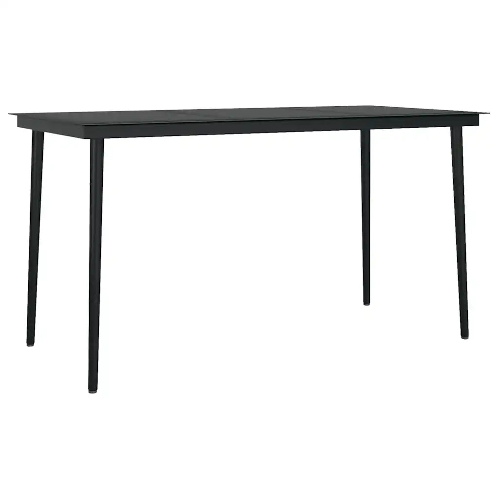 Set da Pranzo da Giardino 5pz con Cuscini Polyrattan Vetro