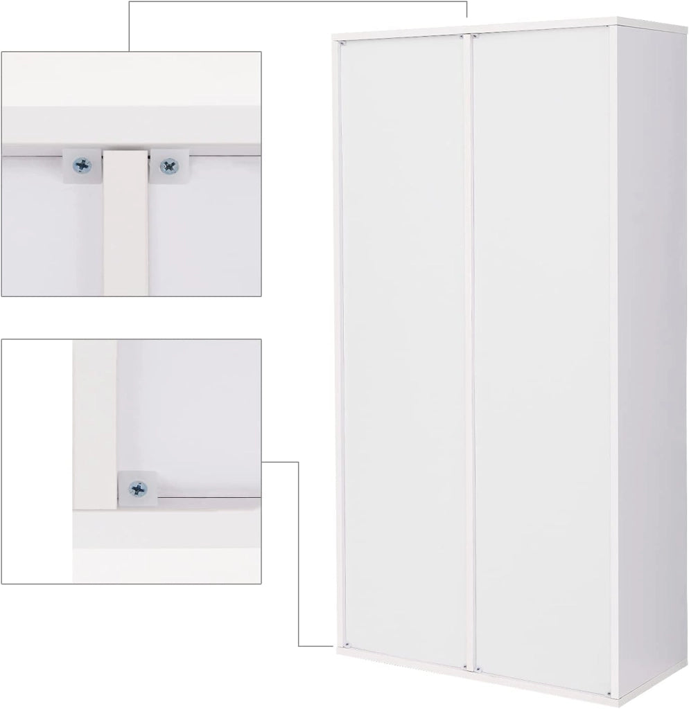 VASAGLE Libreria a 8 Cubi, Scaffale Espositore per Decorazioni, Souvenir, Piante, per Studio, Ufficio, Soggiorno, 30 x 65,5 x 129,5 cm, Bianco LBC24WT