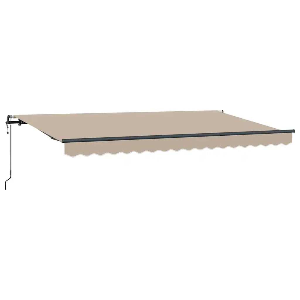 vidaXL Tenda Retrattile Beige 400 x 200 cm Poliestere e Alluminio