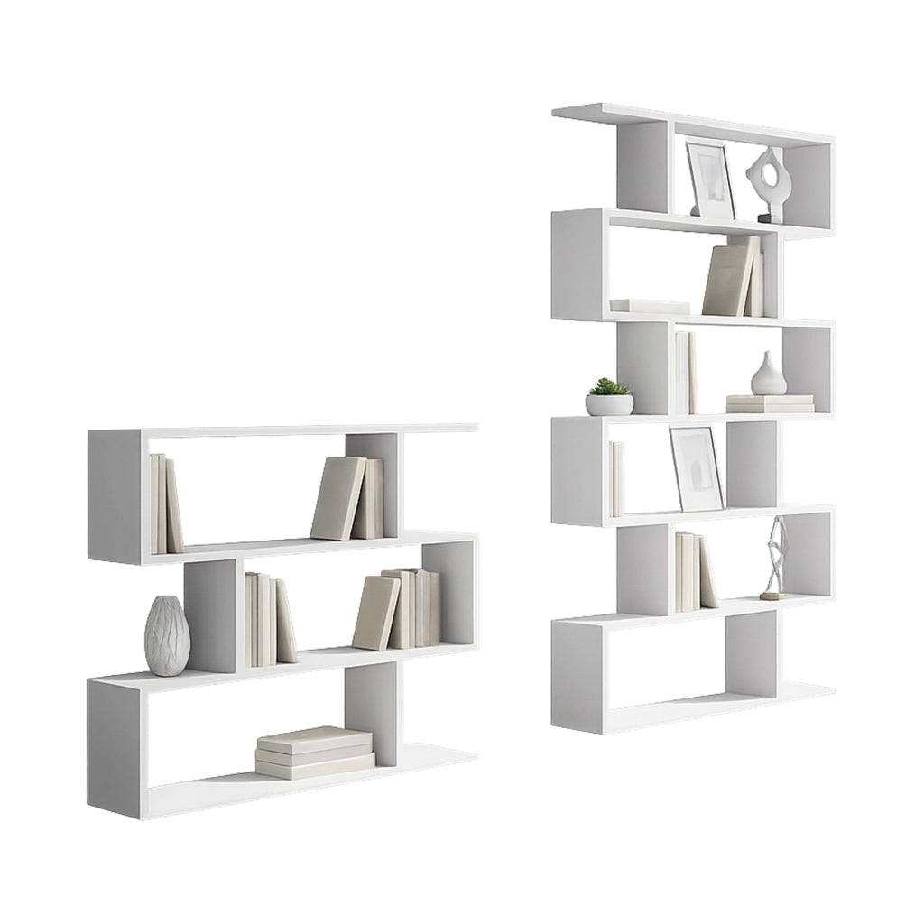 Jesolo, set Libreria Modulabile, Bianco