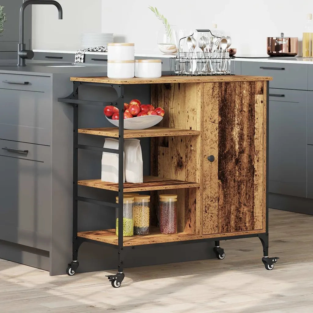 Carrello da Cucina Legno vecchio 87,5 x 39 x 84,5 cm CFW1101136