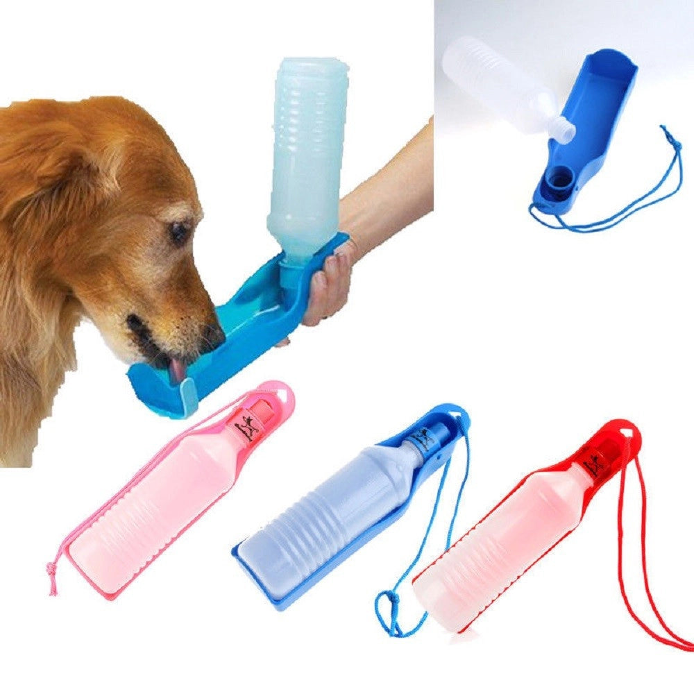 Trade Shop - Beverino Borraccia Ciotola Acqua Per Cani Animali Da Viaggio 250ml Portatile -