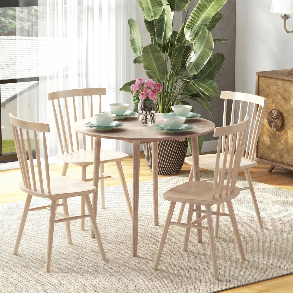 Tavolo da pranzo pieghevole e allungabile rotondo ¨C zephmum ¨C legno ?89x73.5H cm