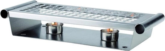 Piastra di riscaldamento in acciaio inossidabile - 2 lampade - 34 x 13 x 6 cm