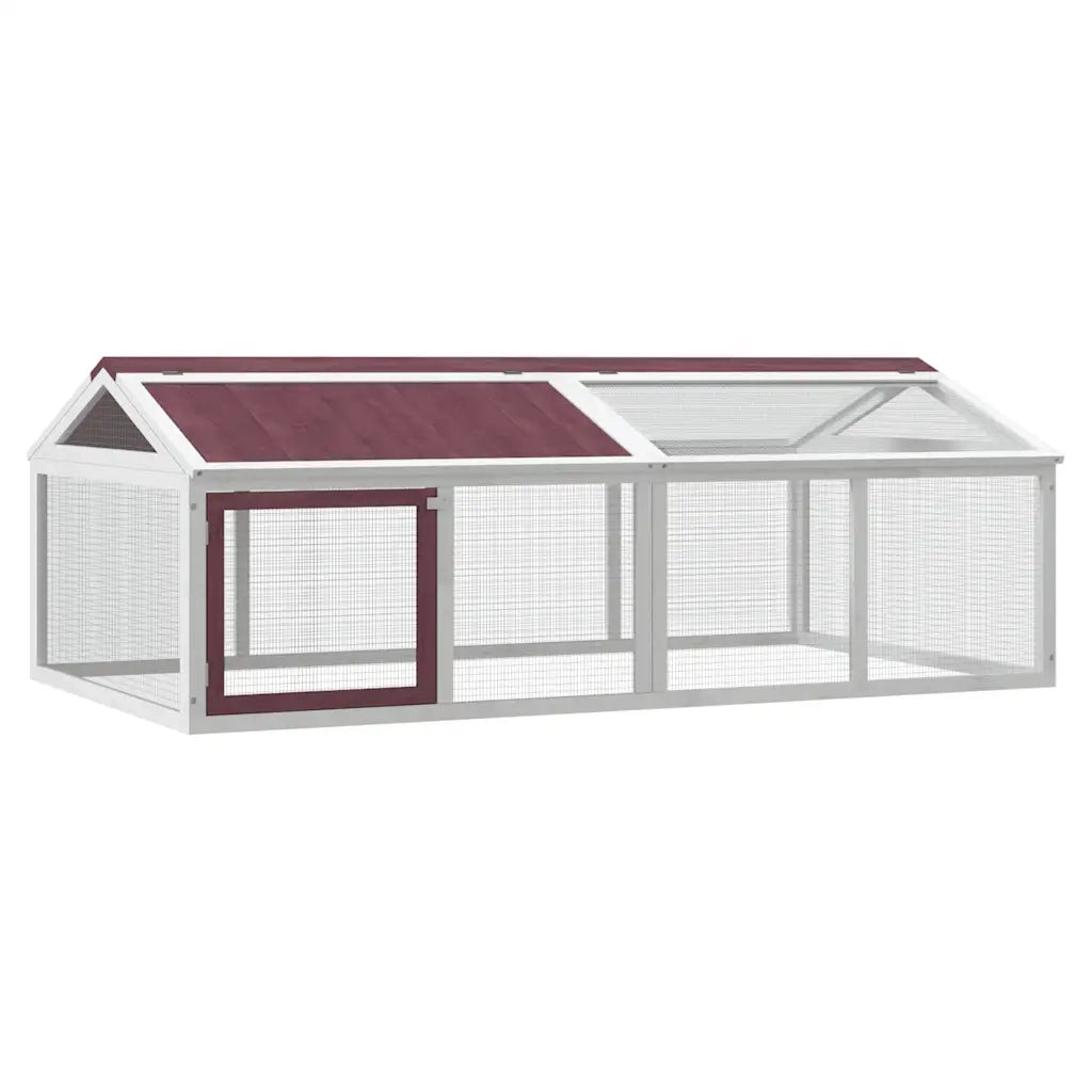 Box per Animali Moka 200x112,5x74 cm in Legno Massello di Pino CFW5760125