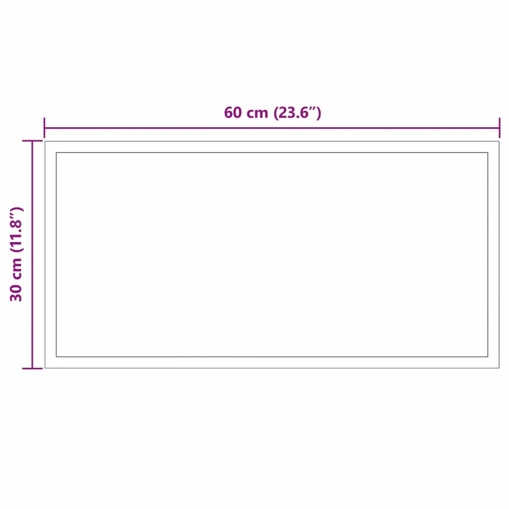 Specchio da bagno LED Trasparente 60 x 30 cm vetro temperato 42045812