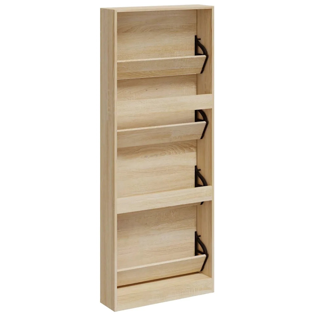 Scarpiera Rovere 59x17x150 cm in Legno Multistrato 342519