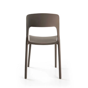 Sedia polipropilene Risto tortora cm 47x52h83