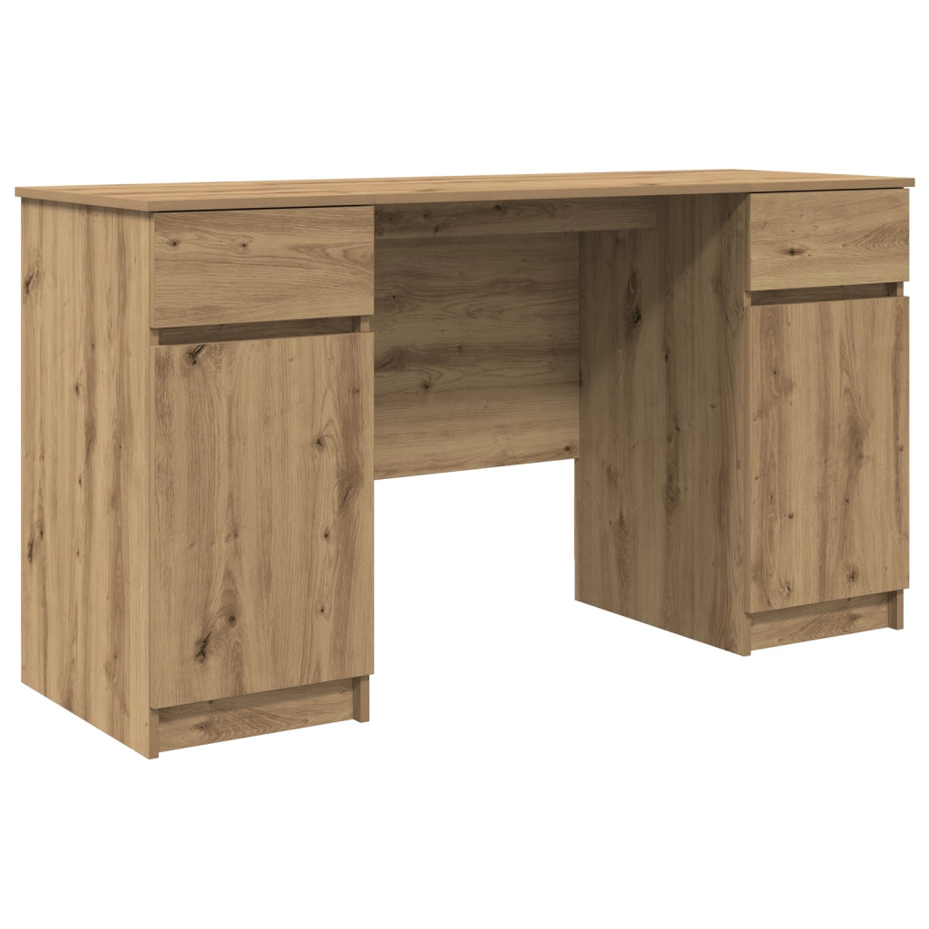 Scrivania  in Rovere Artigianale 140x49x76 cm Legno Ingegnerizzato