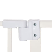 Cancelletto di Sicurezza per Cani 86x104,1 cm in Metallo e Plastica Bianco