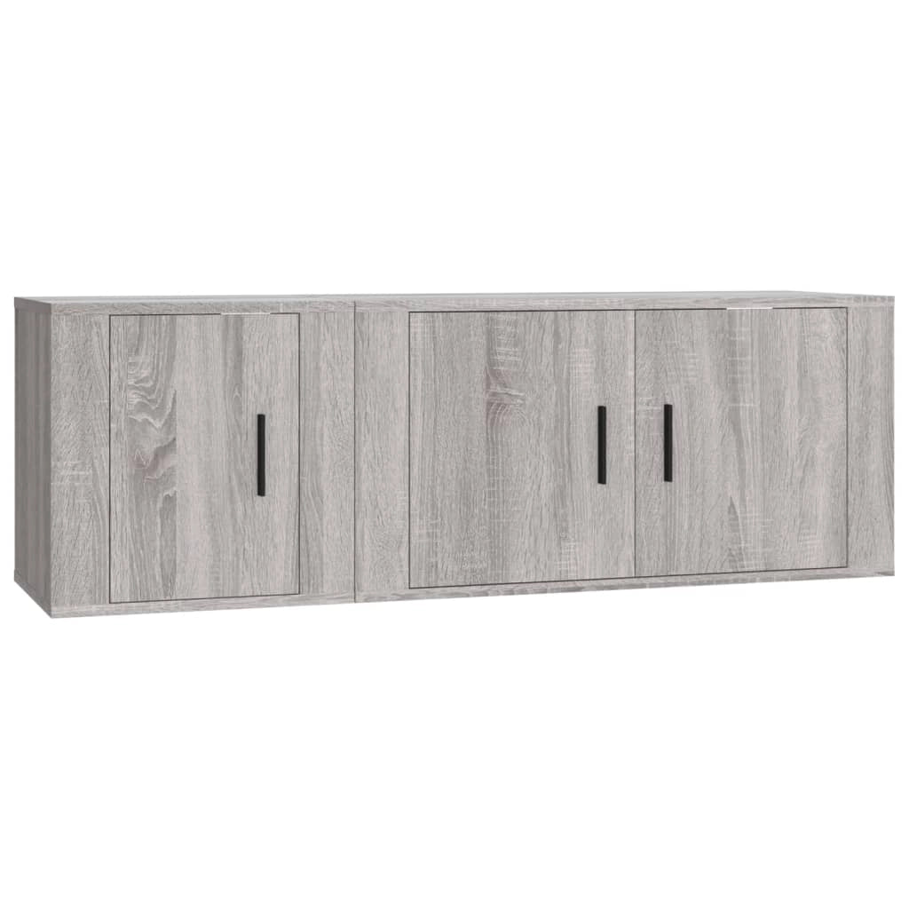 Set di mobili in legno ingegnerizzato Sonoma da 2 pezzi (mobile credenza TV soggiorno camera da letto salotto) - 02_0024463