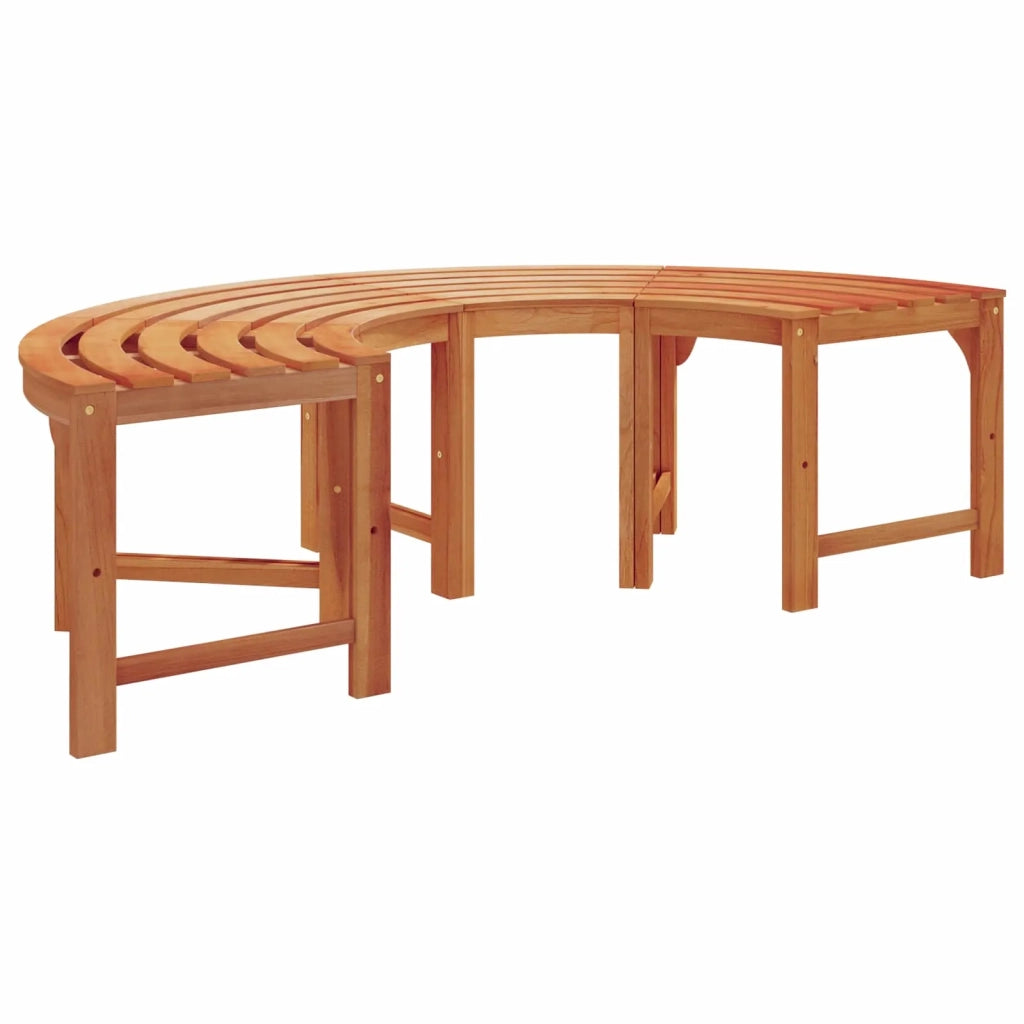 Panchina per Alberi 2 pcs Naturale 160 x 80 x 45cm 3324835