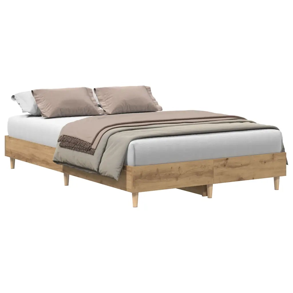 vidaXL Giroletto senza Materasso Rovere Artigianale 140x190 cm