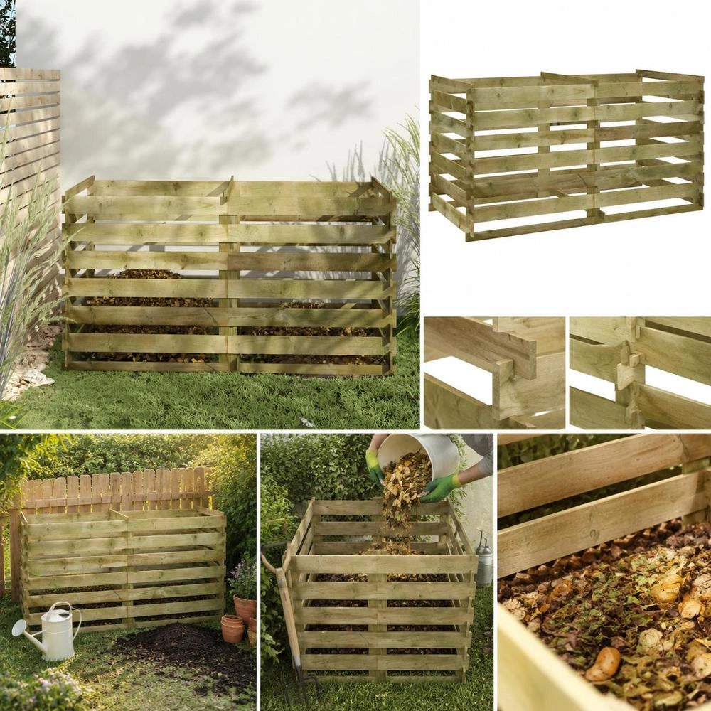 Composter Slats Made Of Impregnated Pine Wood 180x90x90 Cm