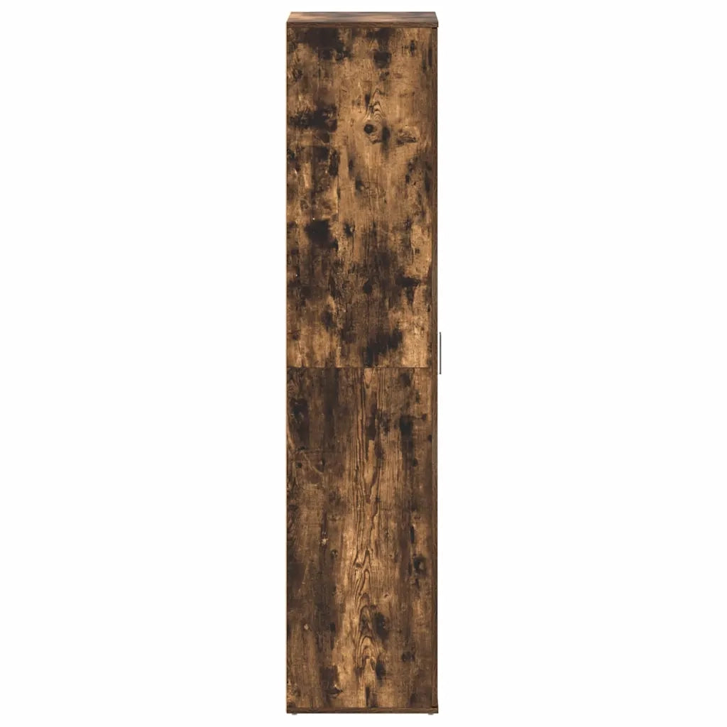 Mobile per scarpe con lo scaffale-Scarpiera Rovere fum¨¦ 80 x 39 x 178 cm