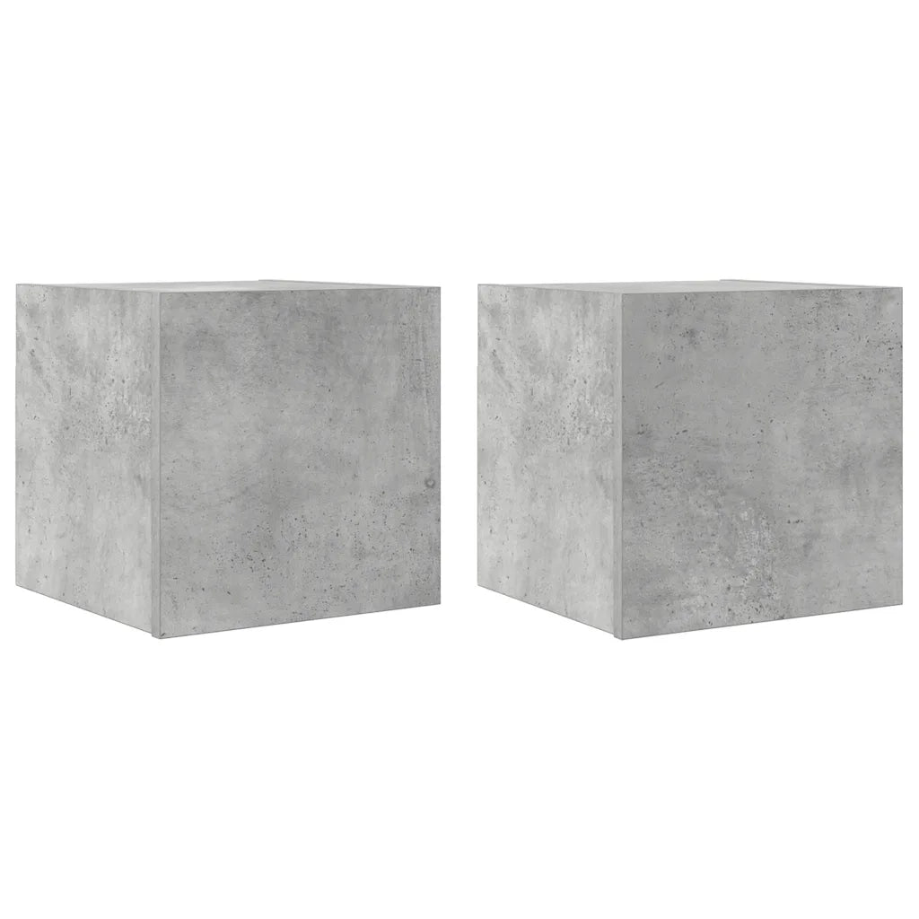 Mobili Porta TV a Parete 2pz Grigio Cemento 30,5x30x30 cm 804494