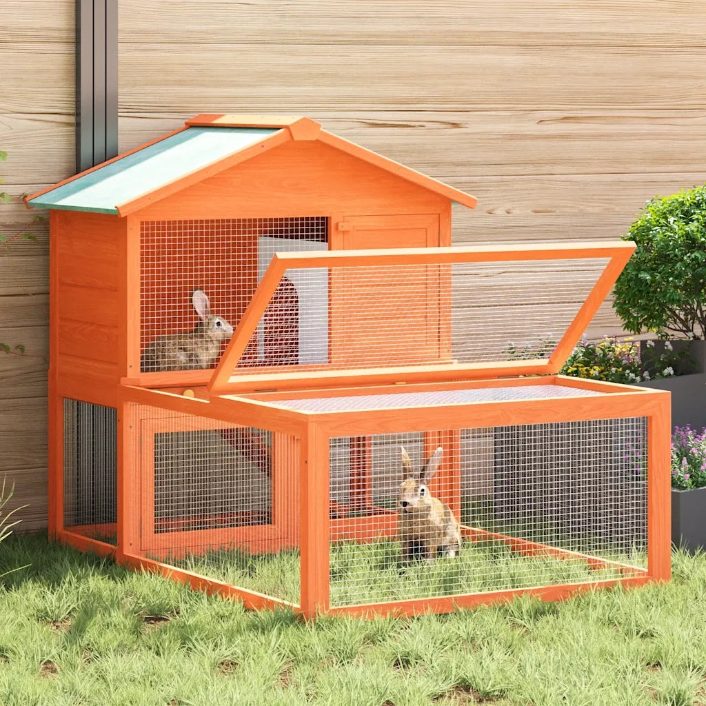 Conigliera all'Aperto per Animali Piccoli in Legno 170346