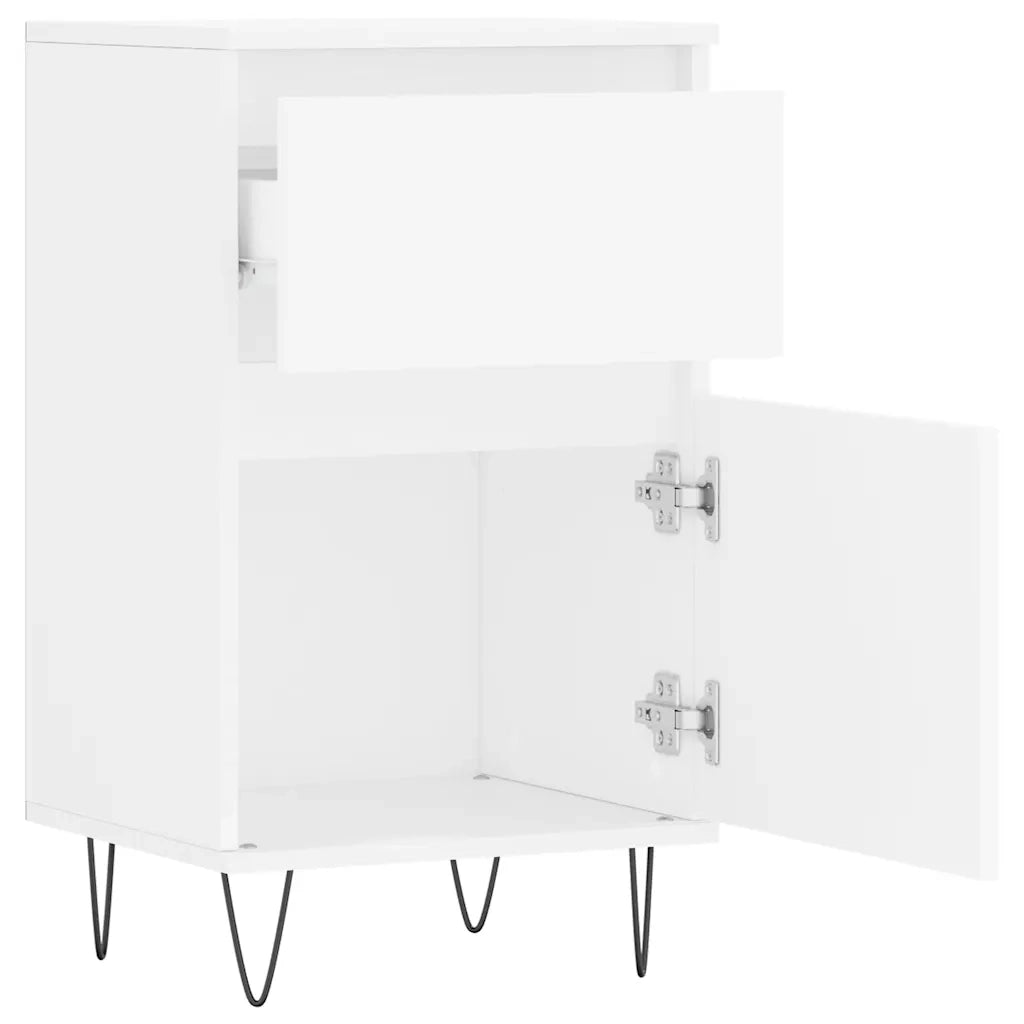 Credenze 2 pz Bianche 40x35x70 cm in Legno Multistrato 831149
