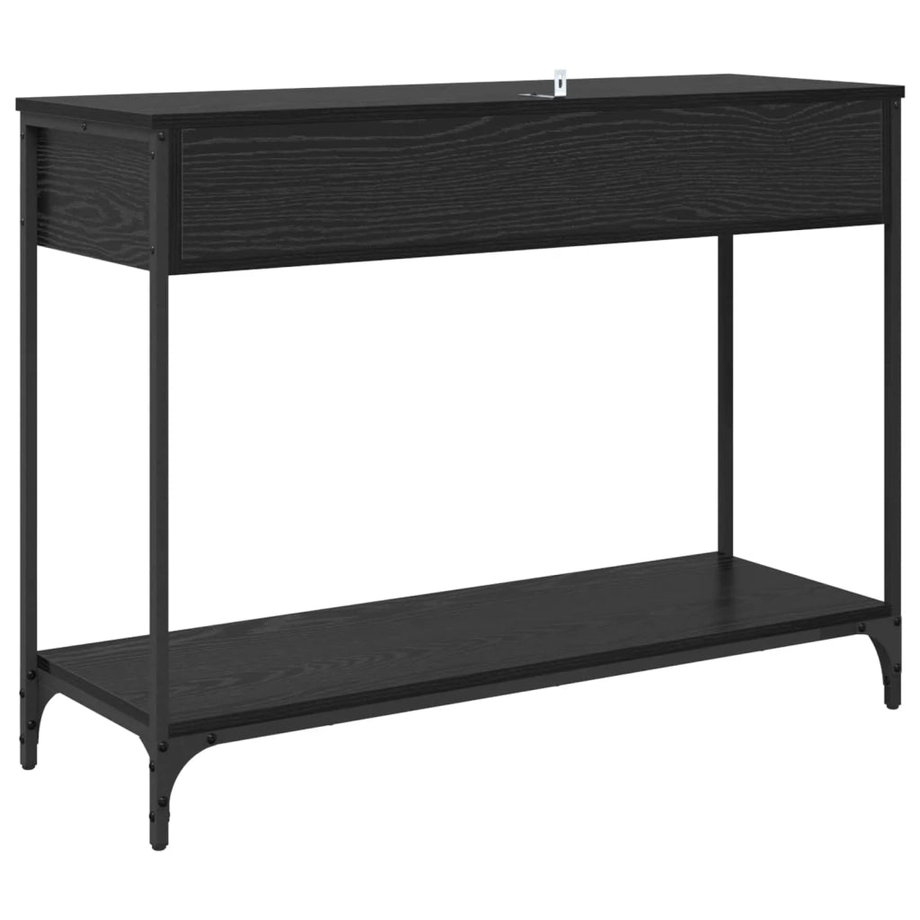 Tavolo consolle con cassetto Rovere Nero 100 x 34,5 x 75 cm 882243
