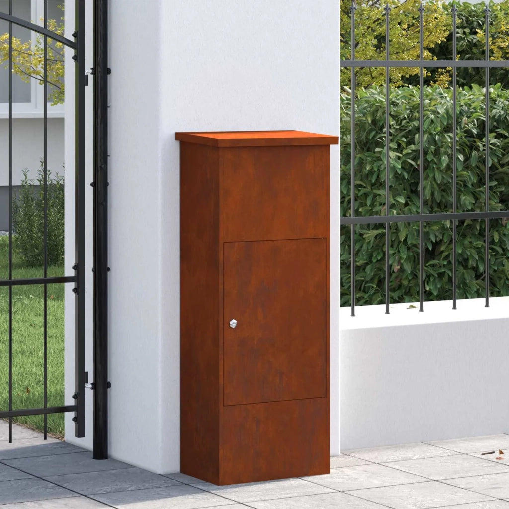 Cassetta per pacchi con porta Ruggine 44,5 x 29 x 110,5 cm