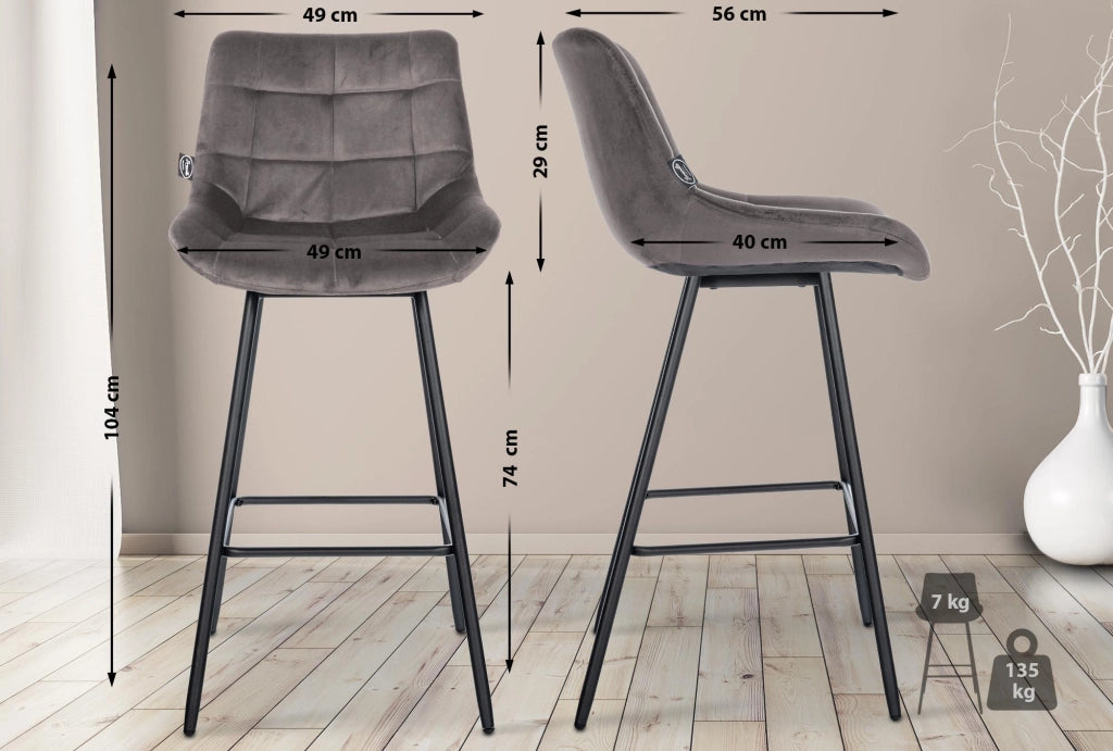 Barhocker Weston Samt