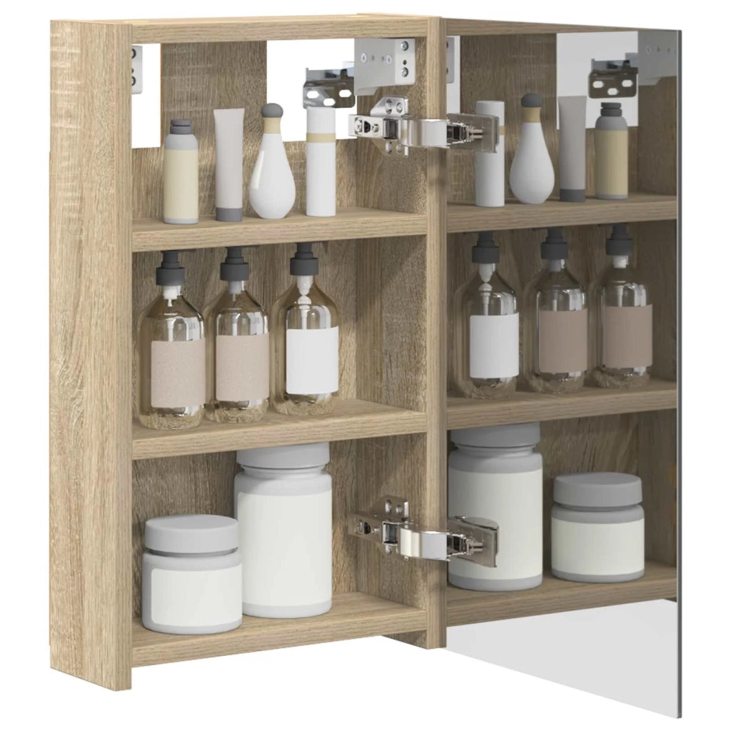 Mobiletto per specchio da bagno Rovere Sonoma 30 x 10,5 x 50 cm 889009