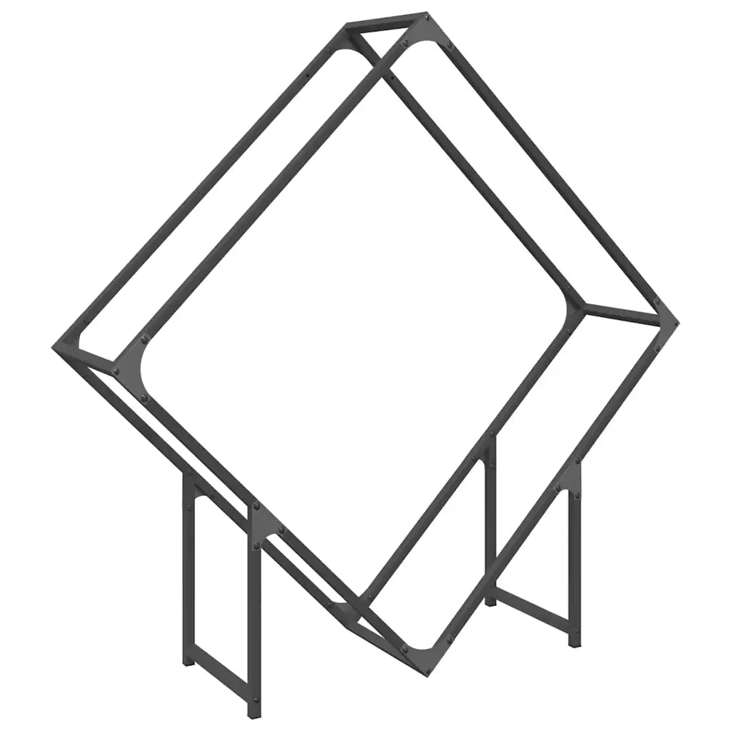 Rastrelliera per Legna da Ardere Nera 100x25x100 cm CFW5246959