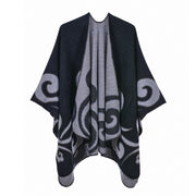 Mantella/sciarpa da donna in cashmere caldo per autunno/inverno con spacchi - Sciarpa alla moda