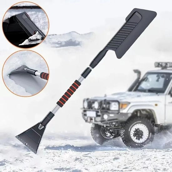 Sneeuwschep compattibile per inverno - rimuovi neve e ghiaccio con facilità | Manico ergonomico, robusto attrezzo per neve, schep multifunzionale per la rimozione di neve e ghiaccio, schep ripiegabile, attrezzo per neve invernale