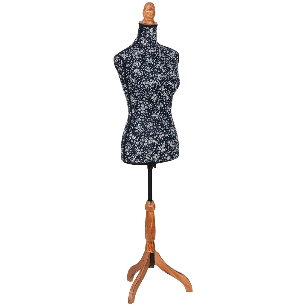 Manichino legno schiuma con tessuto nero 37.5x24x168h cm