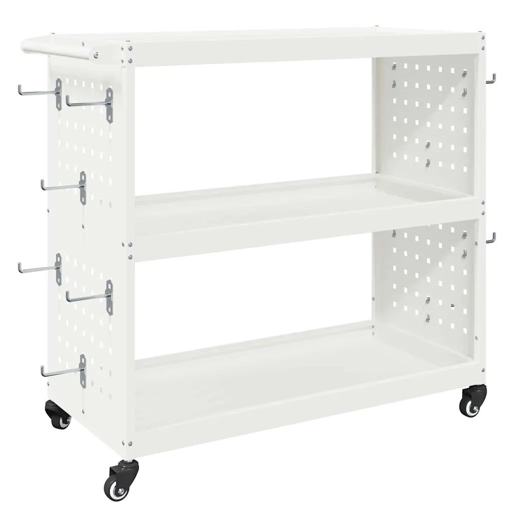 Carrello per Attrezzi con lo scaffale Bianco 75 x 35 x 73 cm CFW6345891