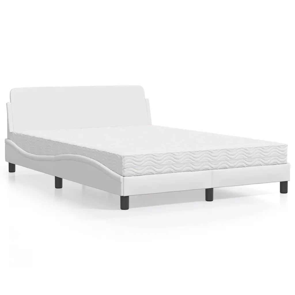 Letto con Materasso Bianco 120x200 cm in Similpelle