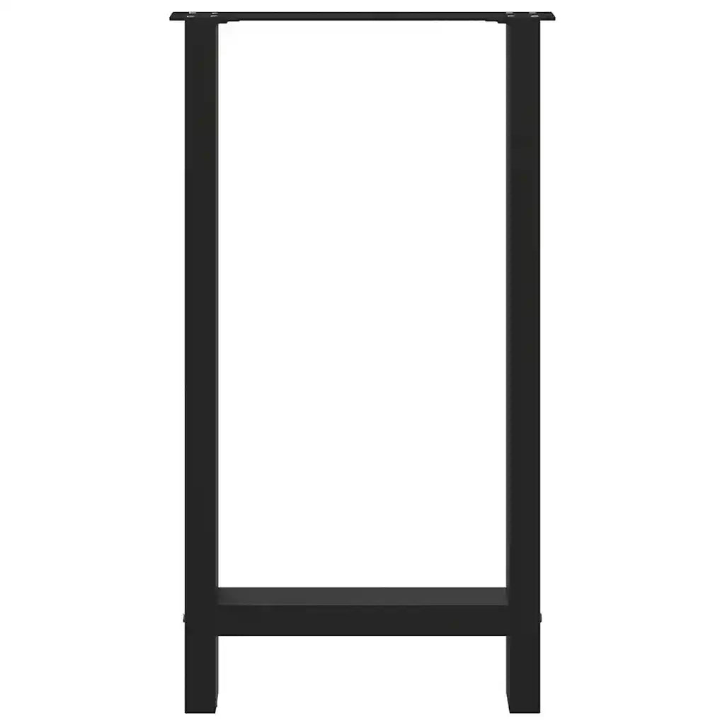 Gambe per tavolo da bar nere 2 pz 40x(90-91) cm in acciaio 4013324